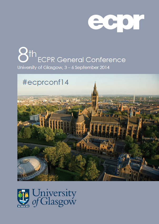 ECPR General Conference Glasgow, 03 - 06 September 2014 programme cover image
